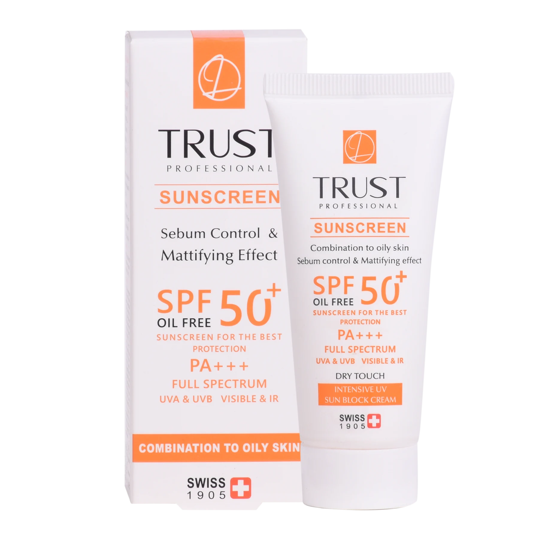 ضد آفتاب بی رنگ کنترل چربی تراست SPF50+ حجم ۴۰ میلی‌لیتر