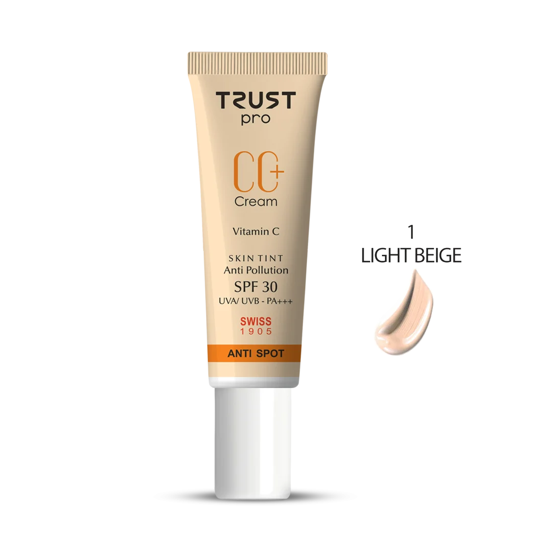 سی سی کرم پلاس تراست شماره ۱ بژ روشن SPF30 حجم ۳۰ میلی‌لیتر