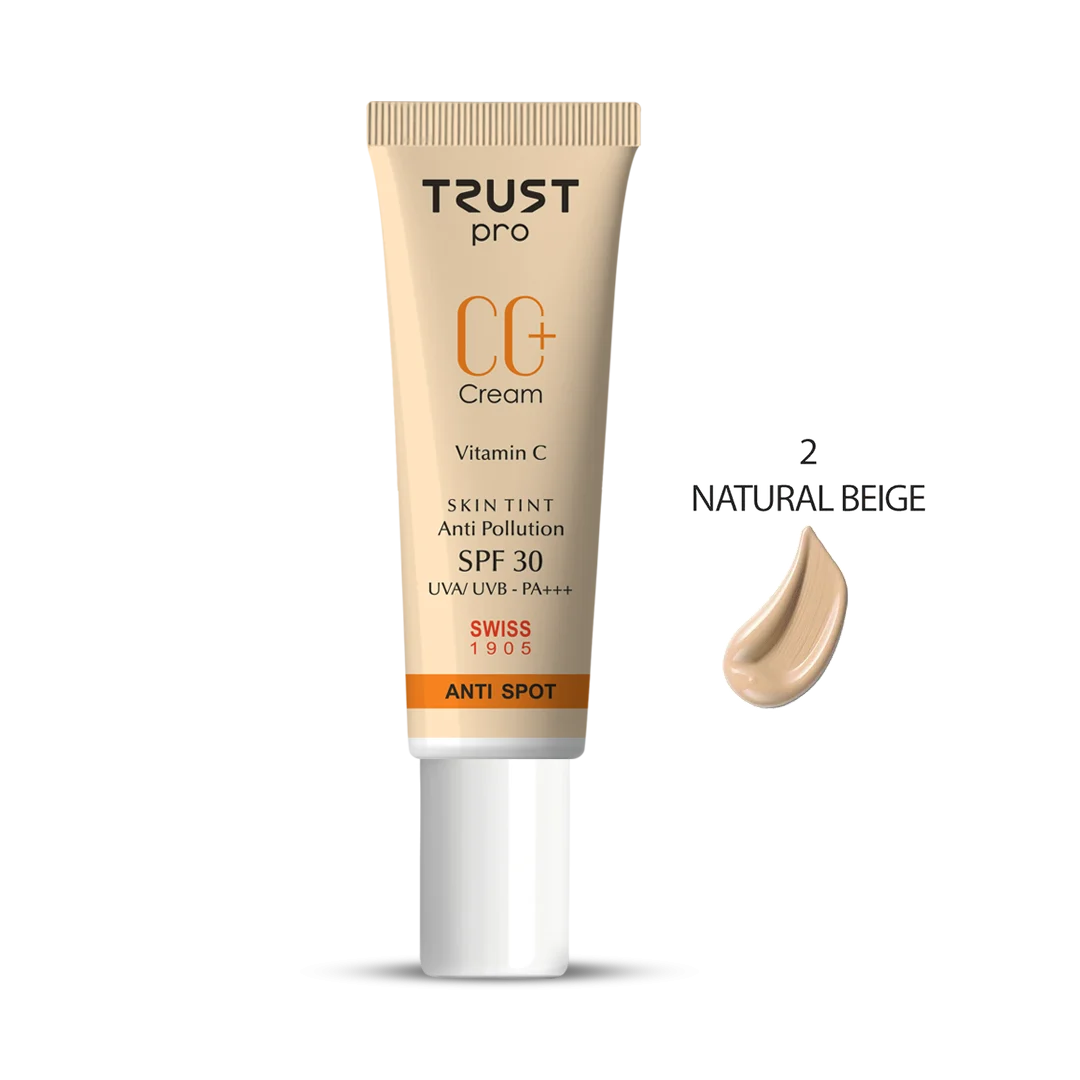 سی سی کرم پلاس تراست شماره ۲ بژ طبیعی SPF30 حجم ۳۰ میلی‌لیتر