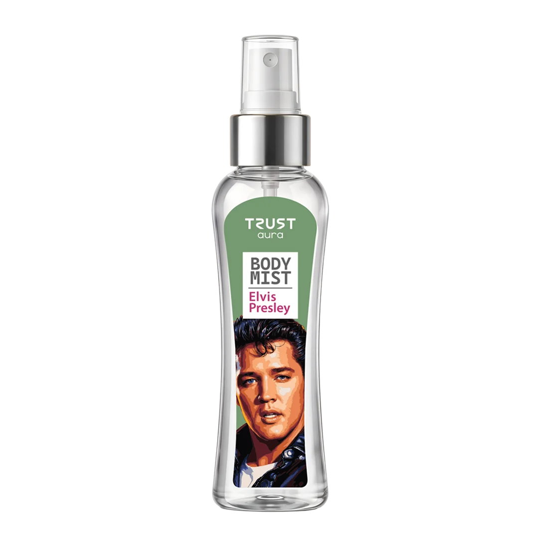 بادی میست مردانه تراست اورا Elvis Presley حجم ۱۰۰ میلی‌لیتر