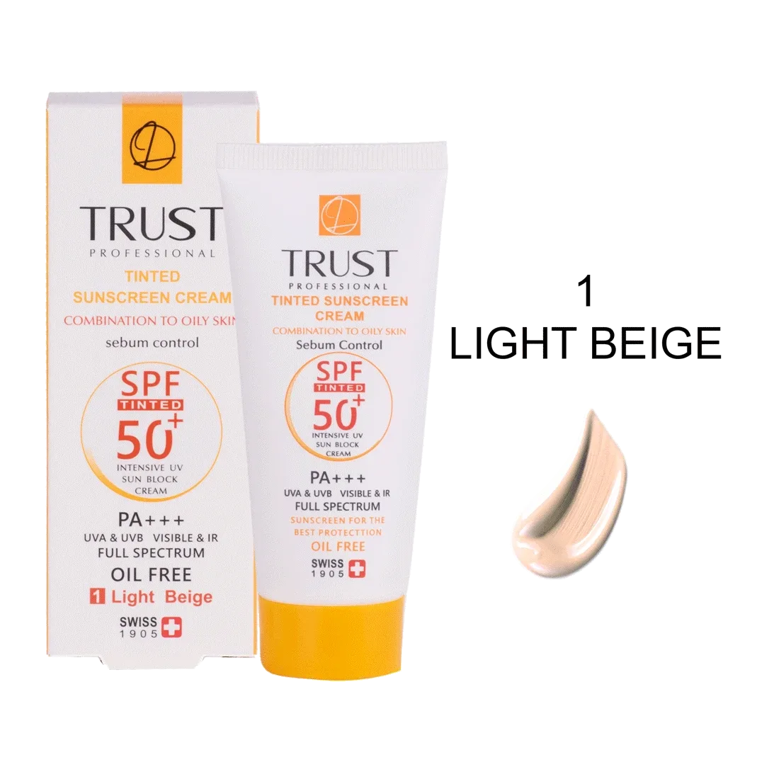 ضد آفتاب رنگی کنترل چربی تراست بژ روشن SPF50+ حجم ۴۰ میلی‌لیتر