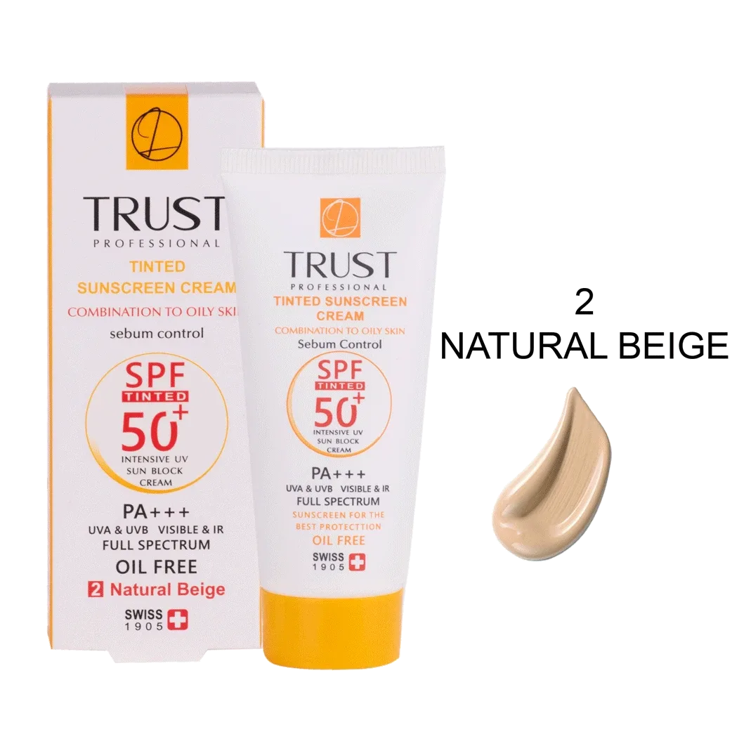 ضد آفتاب رنگی کنترل چربی تراست بژ طبیعی SPF50+ حجم ۴۰ میلی‌لیتر