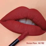 رژ لب مایع مات سرژه کد 101 Classic Red نمونه رنگ لب